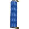RIEGLER Spiral hose PA blue, coupling and plug NW 7.2 12x9mm, 7.5m